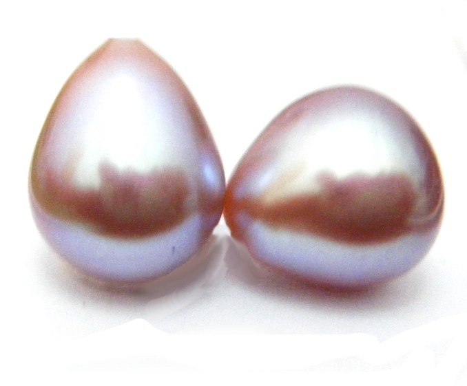 Natural Colours 9-10mm Half Drilled Drop Pair